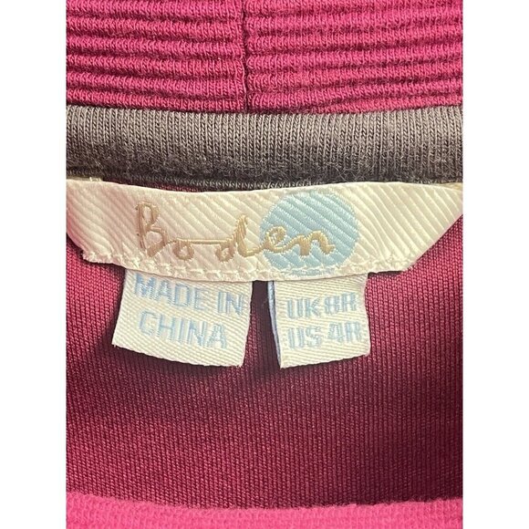 Boden Pink Magenta Mock Neck Sheath Dress Sz 4 - Picture 3 of 5